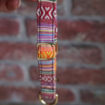 Zugstopp Halsband Boho orange