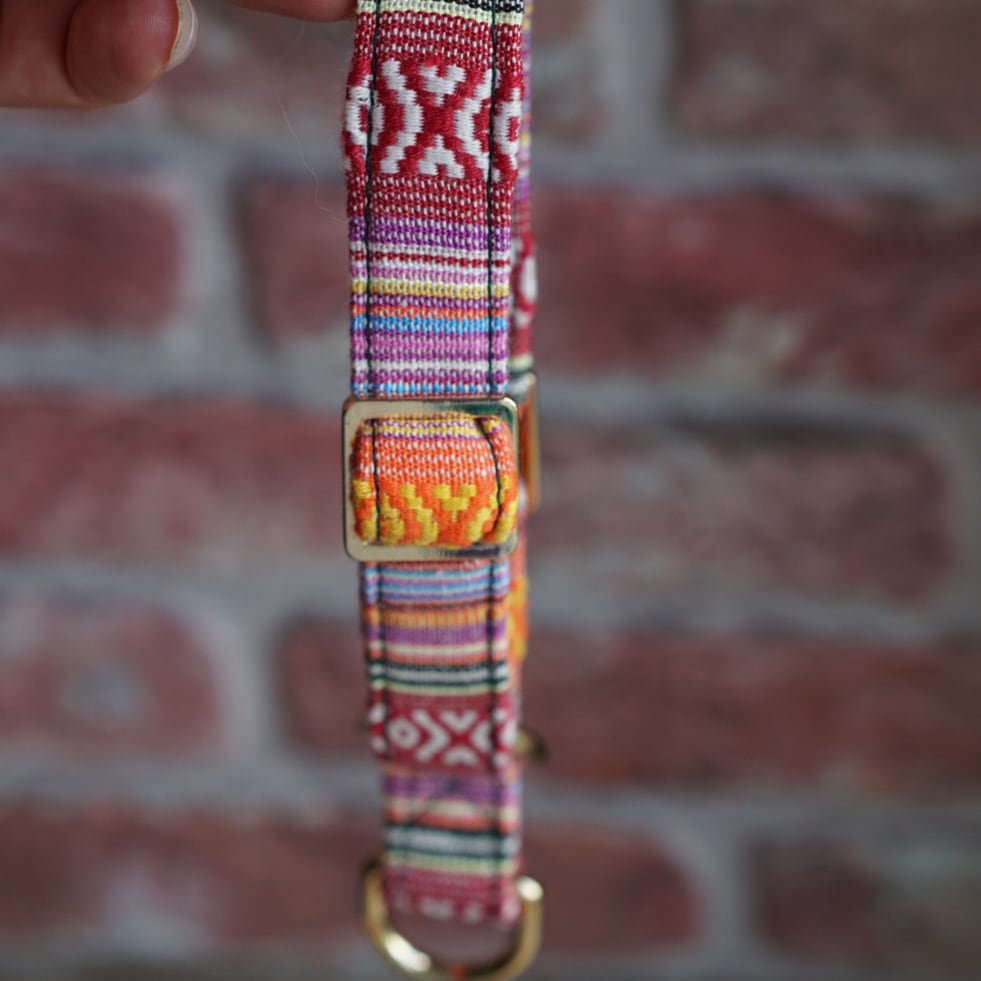 Zugstopp Halsband Boho orange