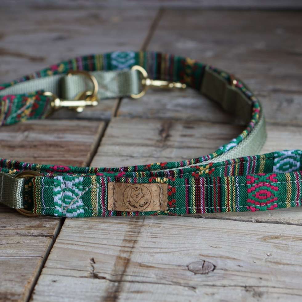 handsfree Leine Boho green