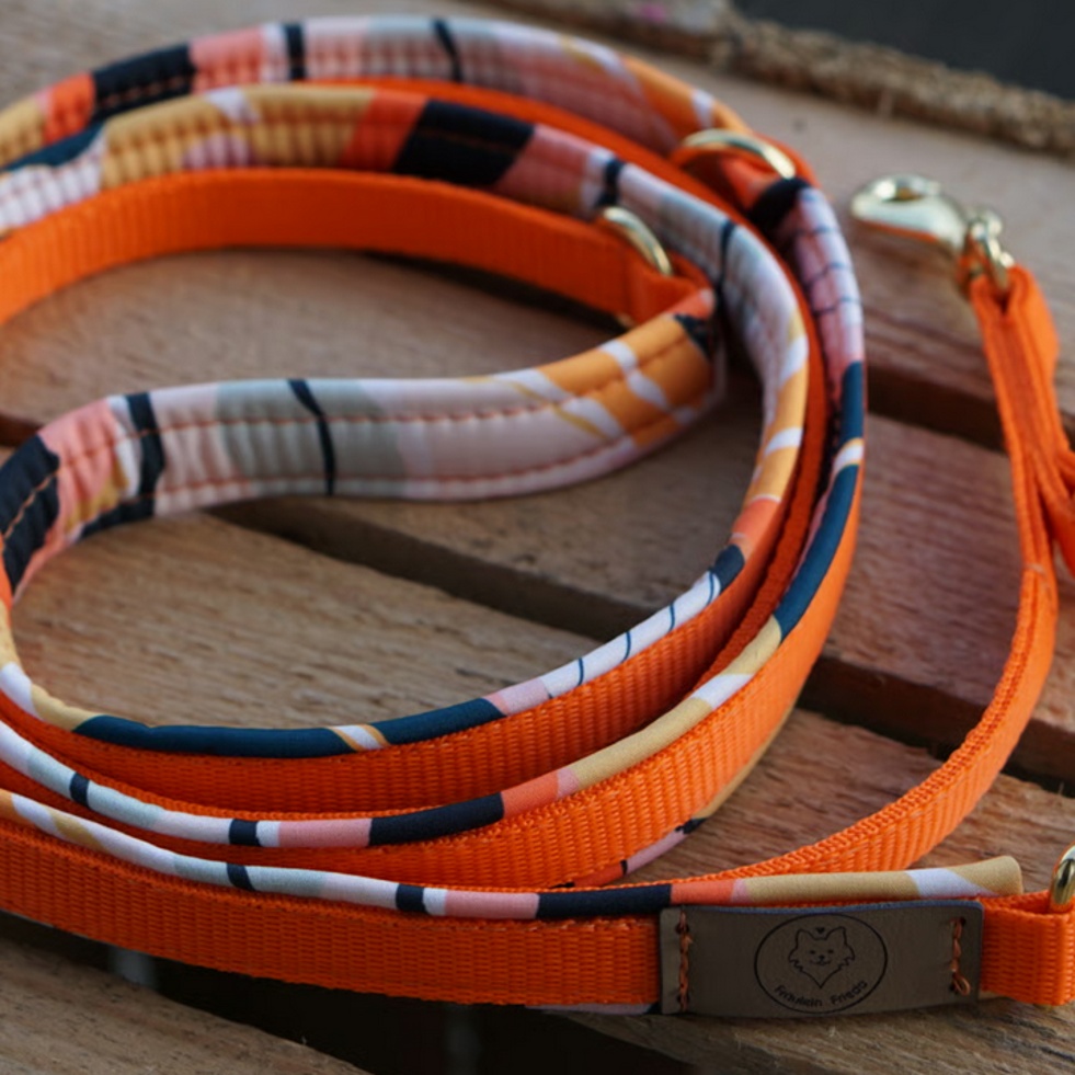 Gurtbandleine Leo splash orange