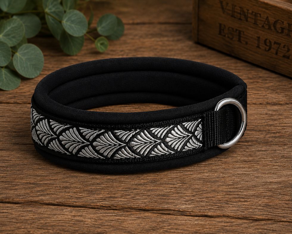 Halsband Black Boho Silver